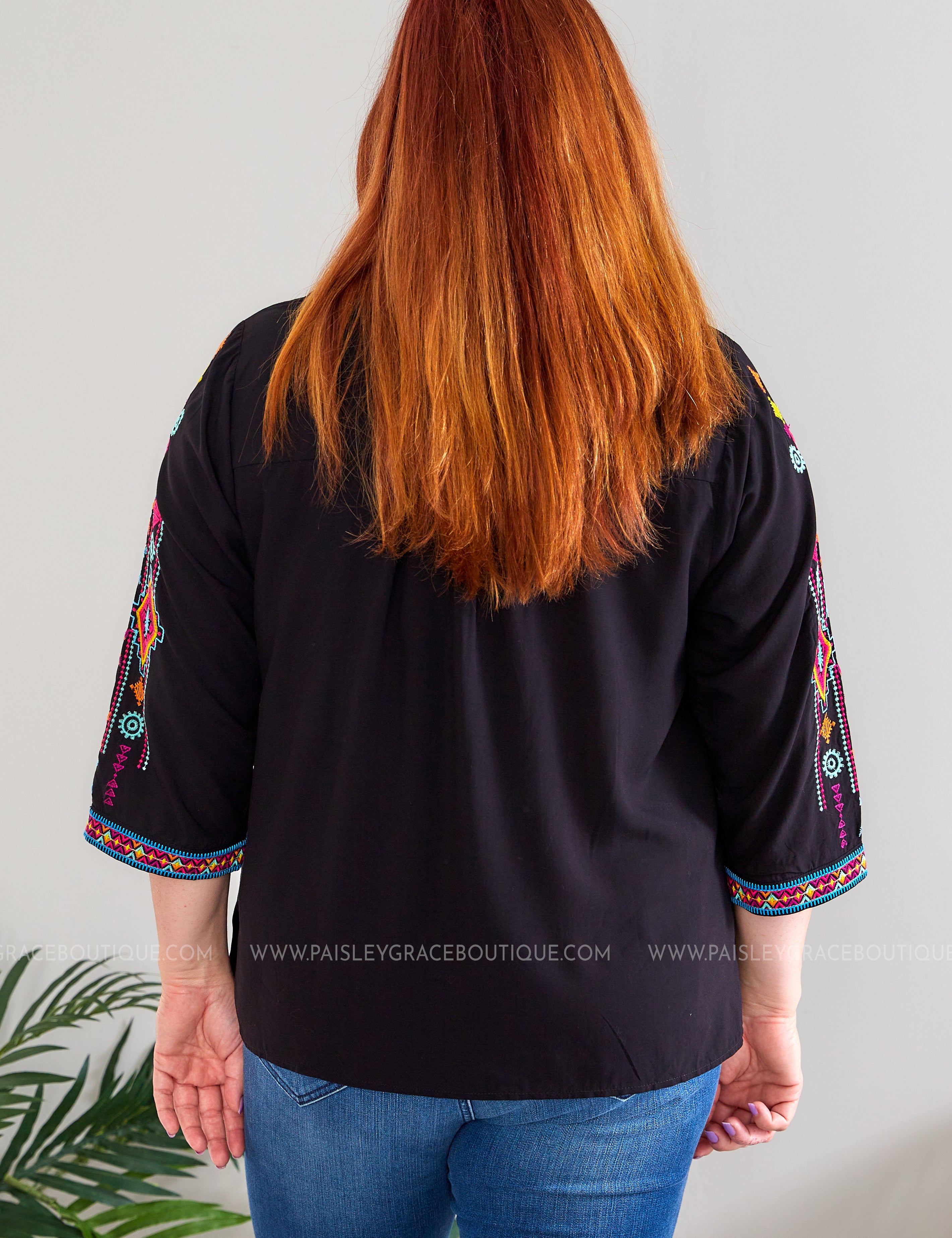 Modern Love Embroidered Top - LAST ONES FINAL SALE