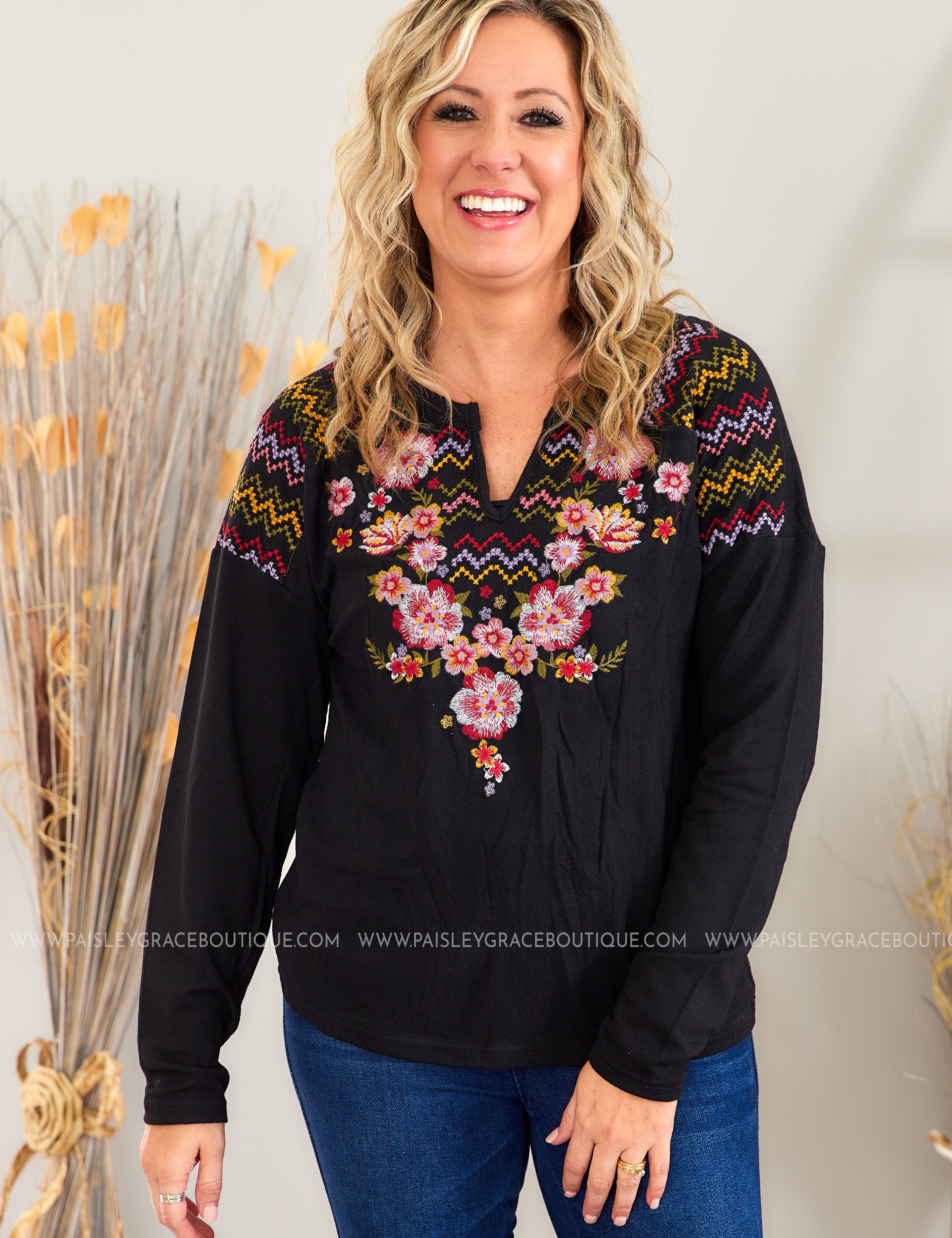 Ride On By Embroidered Top - LAST ONES FINAL SALE