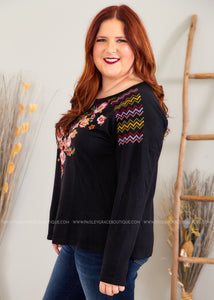 Ride On By Embroidered Top  - FINAL SALE CLEARANCE
