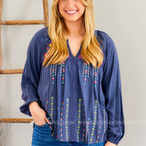 Wistful Feeling Embroidered Top - LAST ONES FINAL SALE