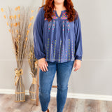 Wistful Feeling Embroidered Top - LAST ONES FINAL SALE