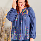 Wistful Feeling Embroidered Top - LAST ONES FINAL SALE