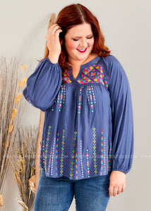 Wistful Feeling Embroidered Top - FINAL SALE