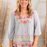 Sweet Tide Embroidered Top - LAST ONES FINAL SALE