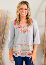 Load image into Gallery viewer, Sweet Tide Embroidered Top  - FINAL SALE
