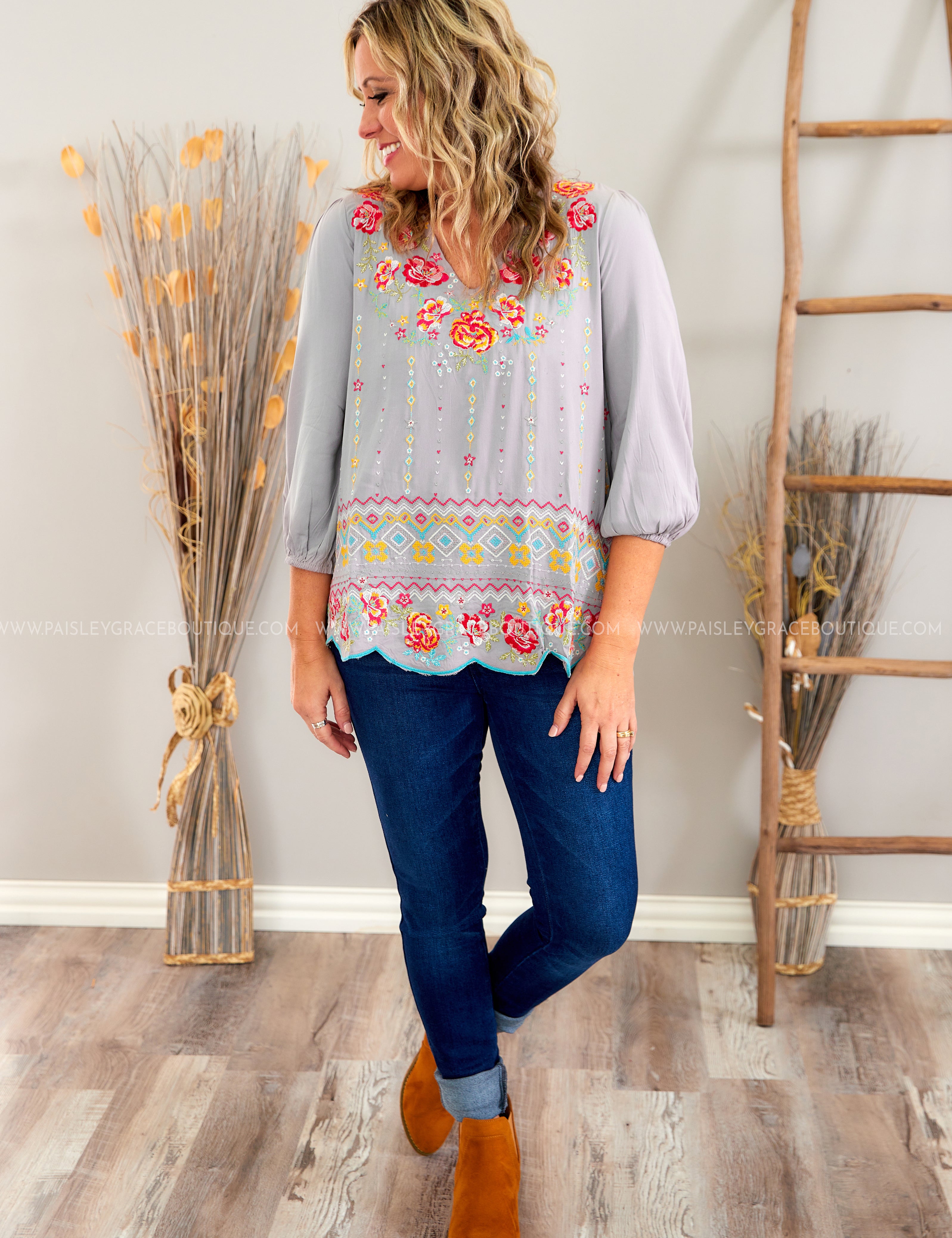 Sweet Tide Embroidered Top - LAST ONES FINAL SALE