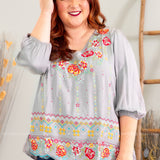 Sweet Tide Embroidered Top - LAST ONES FINAL SALE