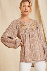 Hopeful Honey Embroidered Top - FINAL SALE