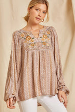 Load image into Gallery viewer, Hopeful Honey Embroidered Top - FINAL SALE
