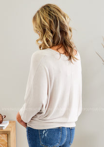 Read Your Mind Top - TAUPE - FINAL SALE
