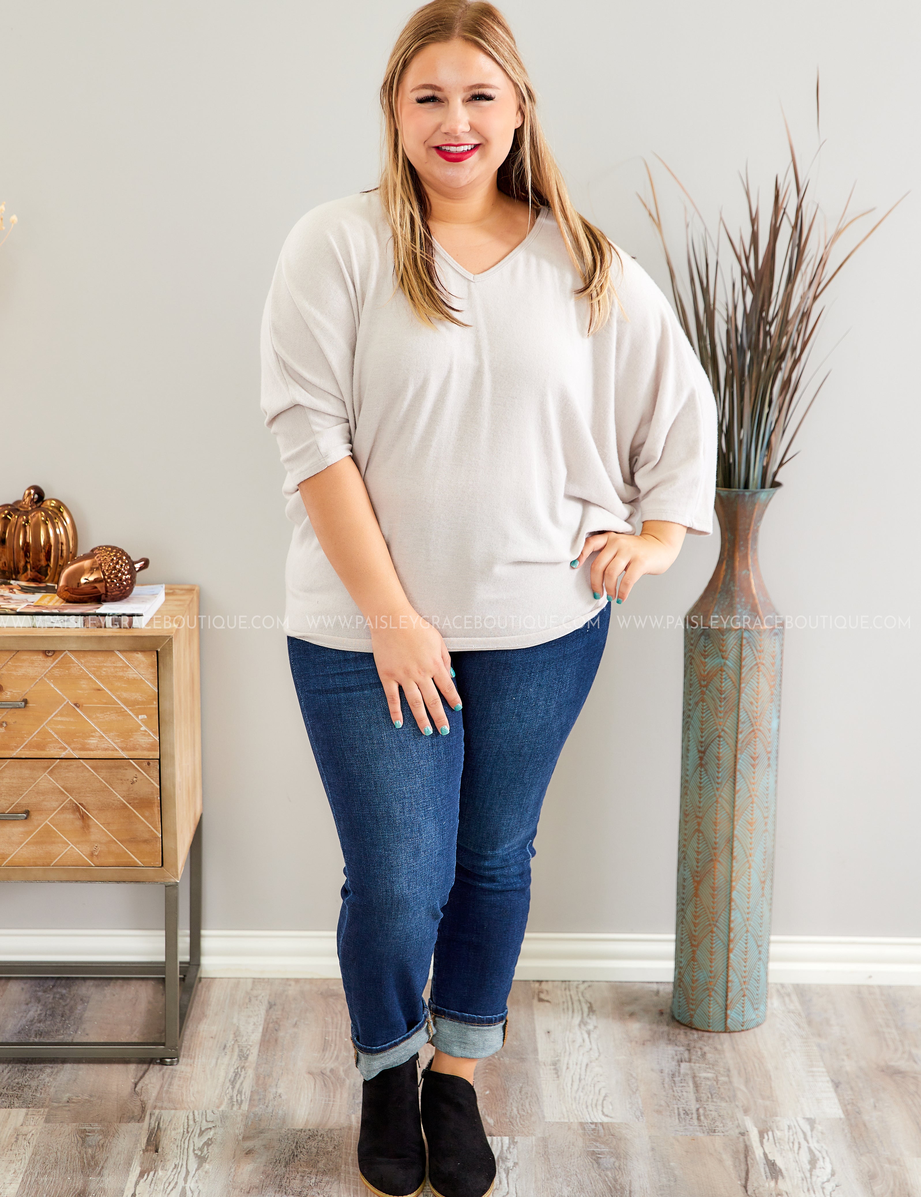 Read Your Mind Top - TAUPE* LAST ONES FINAL SALE *