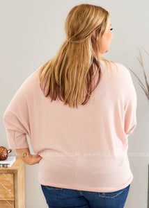 Read Your Mind Top - BLUSH  - FINAL SALE CLEARANCE