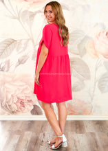 Load image into Gallery viewer, Lucinda V-Neck Dress - Hot Coral

