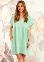 Load image into Gallery viewer, Lucinda V-Neck Dress - Mint
