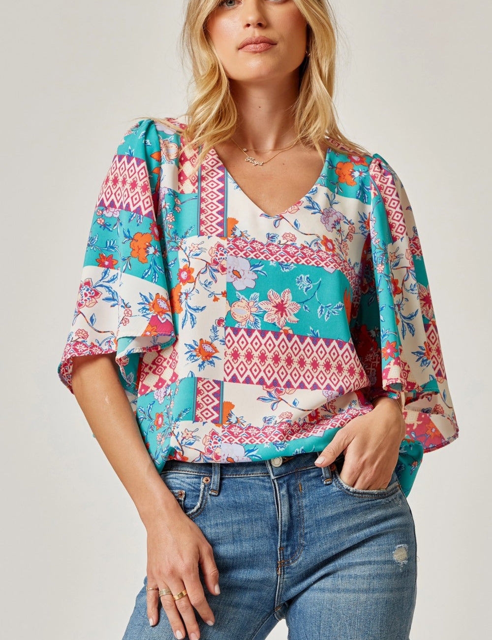 Easily Amused Embroidered Top* LAST ONES FINAL SALE *