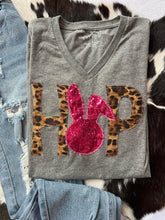Load image into Gallery viewer, &#39;HOP&#39; Leopard OR Cow Applique T-shirt
