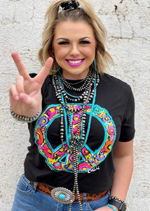 Callie Ann Peace Tee - Crew or VNeck