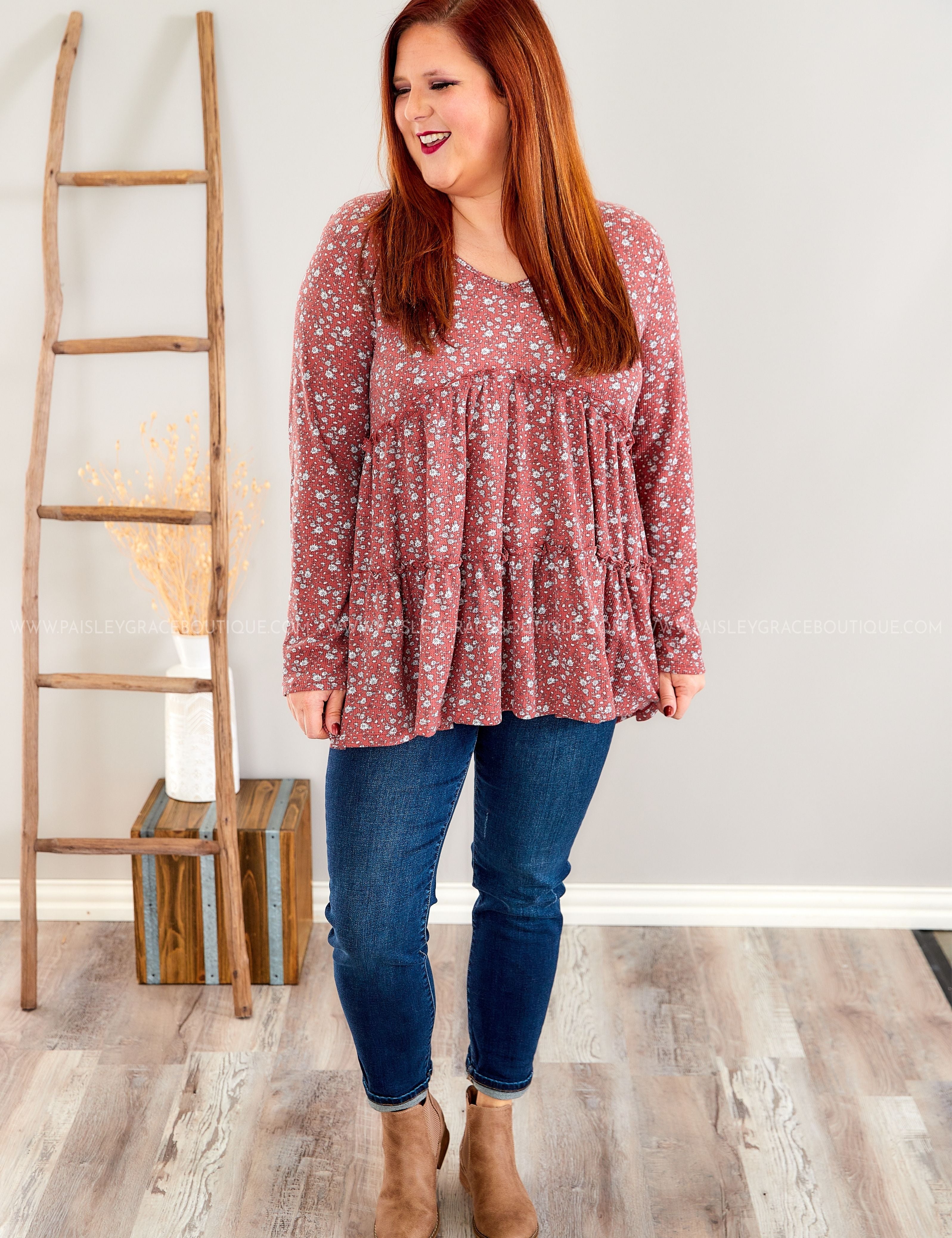 Florence Top - BURGUNDY - LAST ONES FINAL SALE