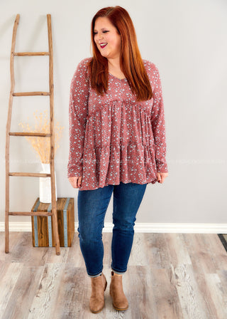 Florence Top - BURGUNDY  - FINAL SALE