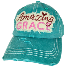 Load image into Gallery viewer, Amazing Grace Baseball Cap Black or Turquoise
