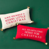 Holiday Mini Jingle Bell Pillows by Mud Pie - LAST ONES FINAL SALE