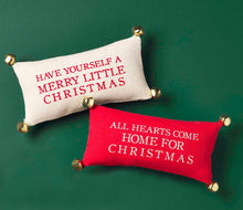 Load image into Gallery viewer, Holiday Mini Jingle Bell Pillows by Mud Pie - FINAL SALE
