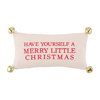 Holiday Mini Jingle Bell Pillows by Mud Pie - LAST ONE FINAL SALE