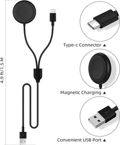 2 in 1 Charger for Galaxy watch and Type C phones