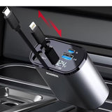 4-in-1 Retractable Car Charger  - PREORDER