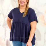 Hours To Go Top - Navy* LAST ONES FINAL SALE *
