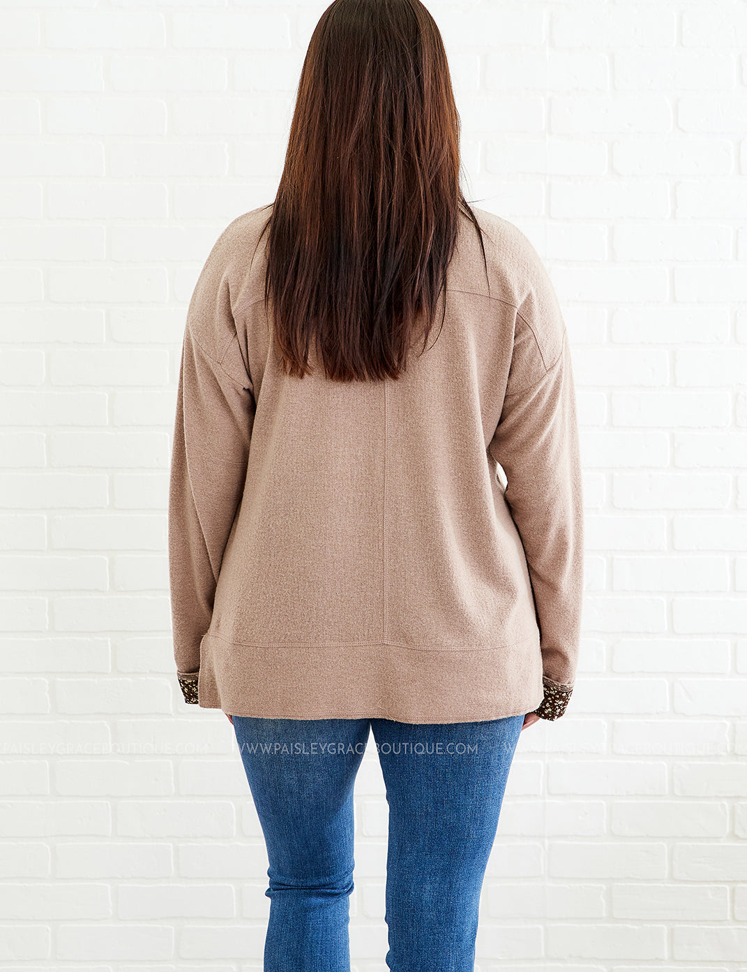 My Whole Heart Top - Taupe* LAST ONES FINAL SALE *