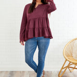 Our Little Secret Top - Burgundy - LAST ONES FINAL SALE