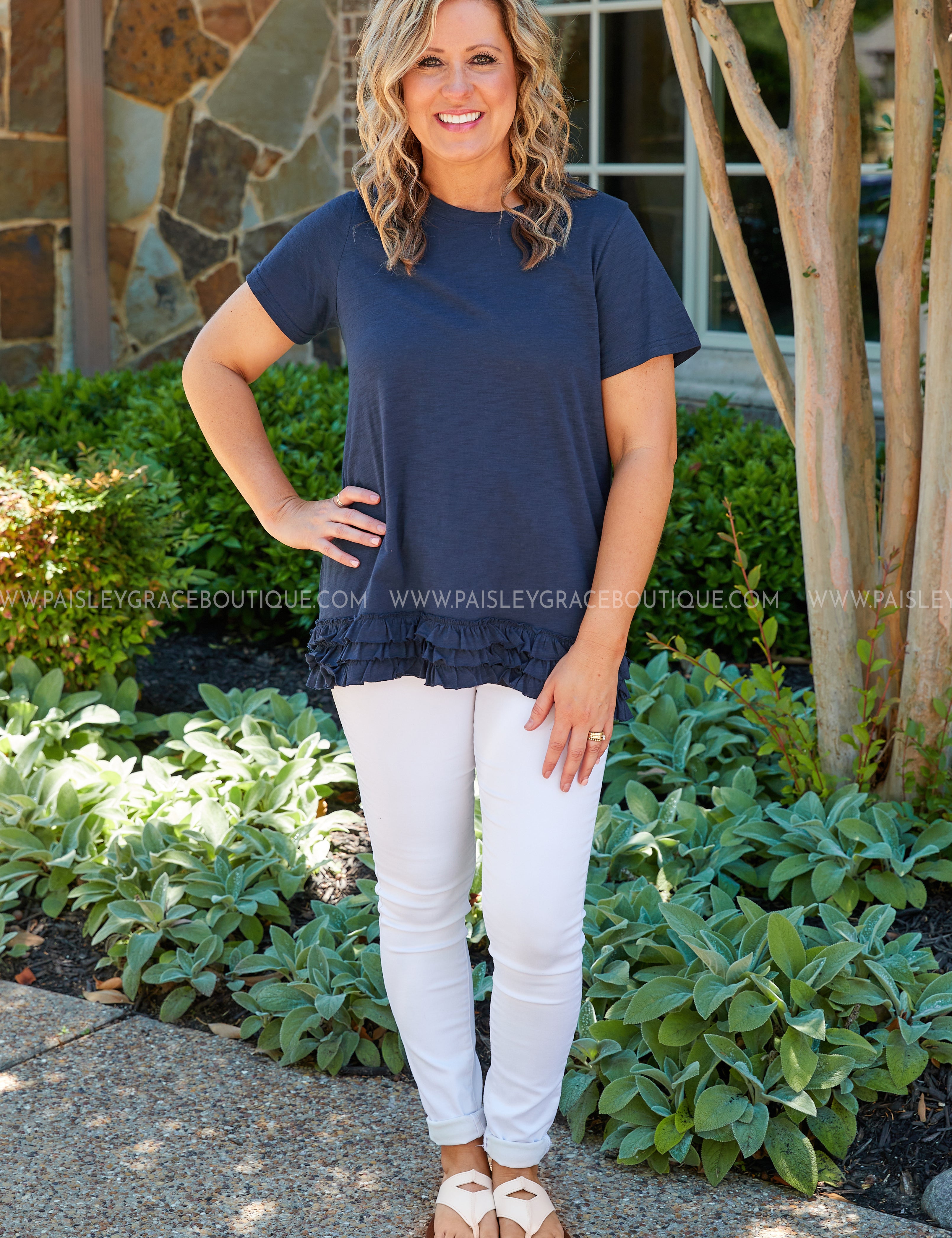 Electric Skyline Top - Navy* LAST ONES FINAL SALE *