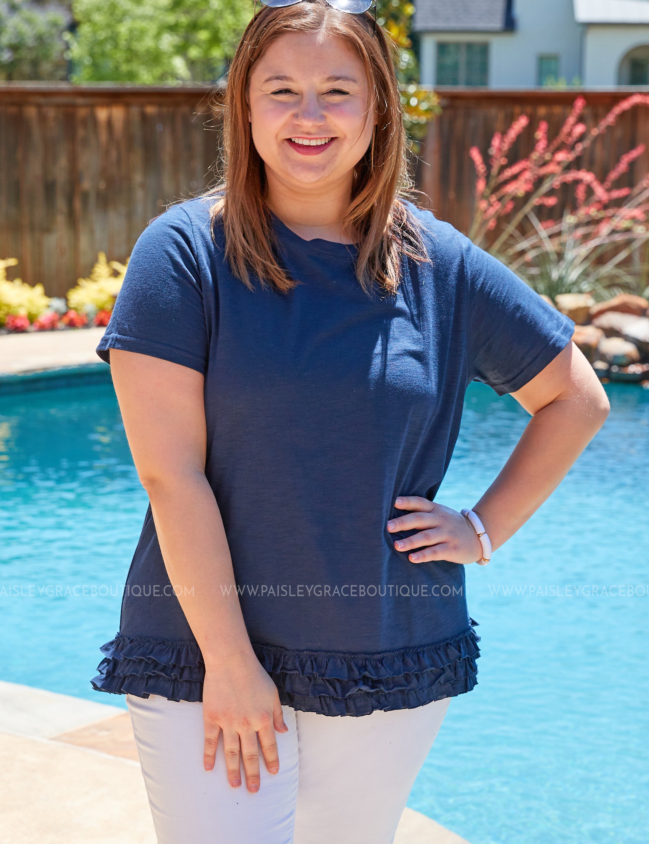 Electric Skyline Top - Navy* LAST ONES FINAL SALE *