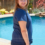 Electric Skyline Top - Navy* LAST ONES FINAL SALE *
