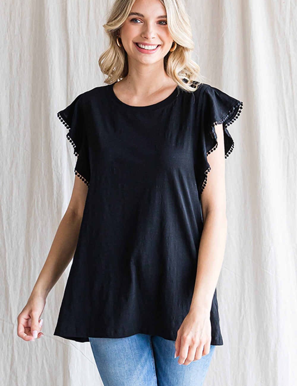 For the Frill of It Top - 2 Colors* LAST ONES FINAL SALE *