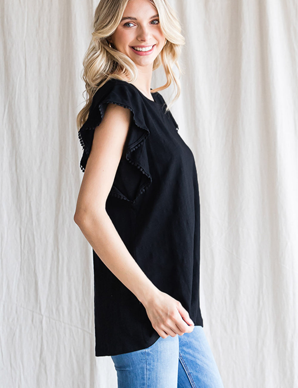For the Frill of It Top - 2 Colors* LAST ONES FINAL SALE *