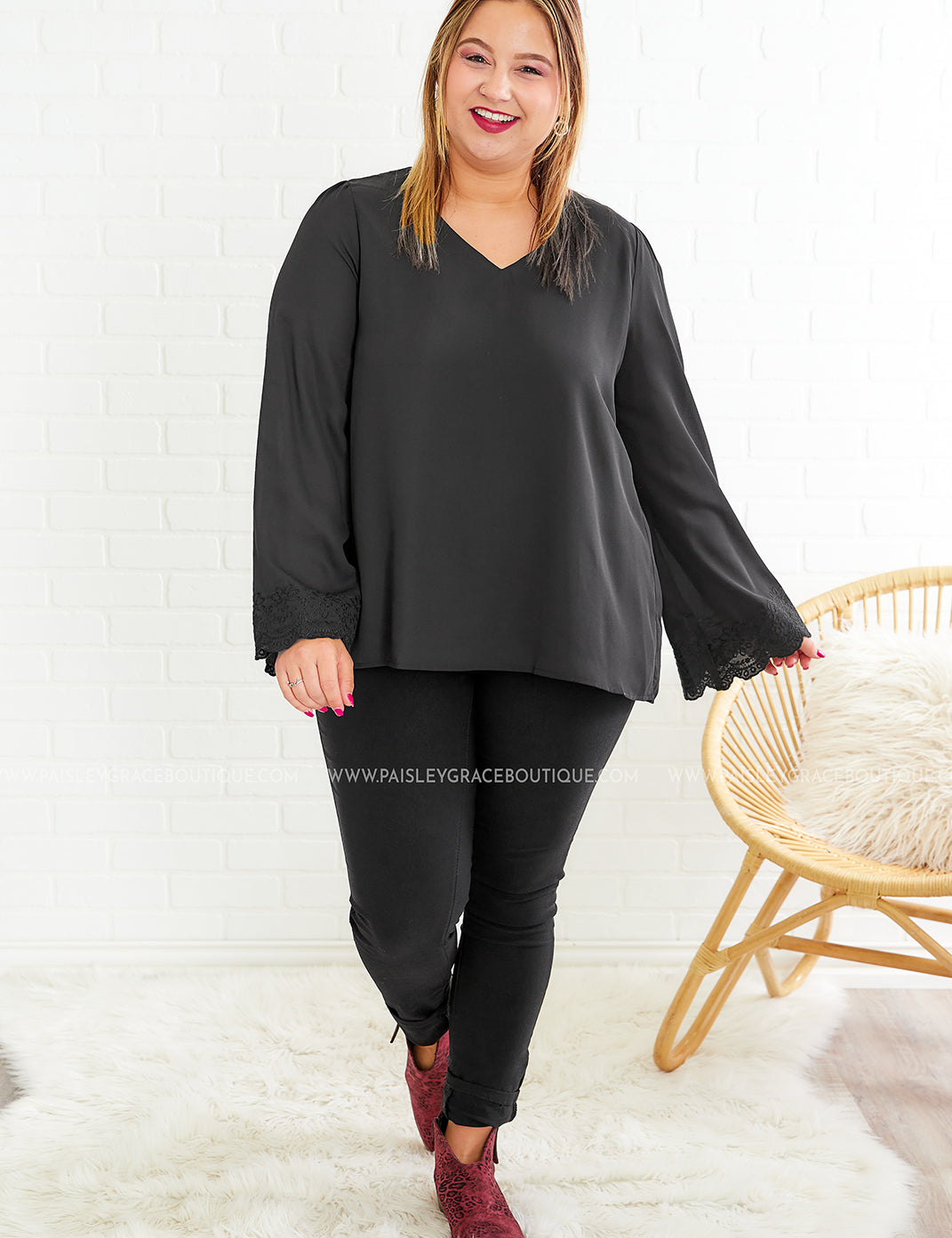 Go For Glam Top - Black - LAST ONES FINAL SALE