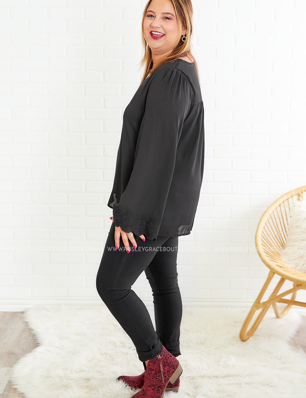 Go For Glam Top - Black - LAST ONES FINAL SALE