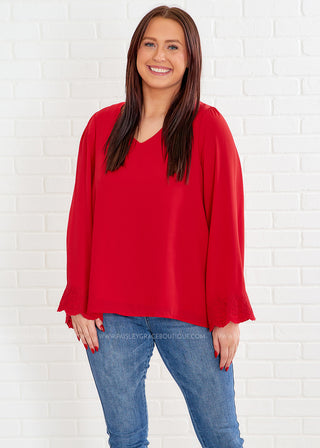 Go For Glam Top - Red - FINAL SALE