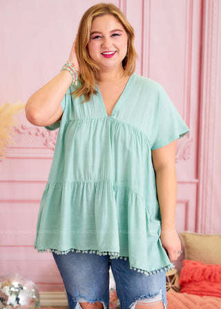 No Bad Decisions Top - Mint - FINAL SALE