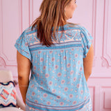Key to Your Heart Top - Aqua* LAST ONES FINAL SALE *