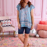 Key to Your Heart Top - Aqua* LAST ONES FINAL SALE *