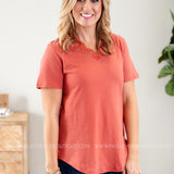 Dahlia Lace Top- RUST* LAST ONES FINAL SALE *
