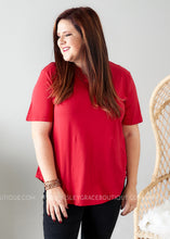 Load image into Gallery viewer, Dahlia Lace Top- RED - LAST ONES FINAL SALE
