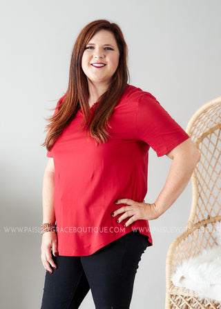 Dahlia Lace Top- RED - LAST ONES FINAL SALE