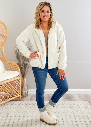 Call Me Cozy Jacket/Cardi - Ivory - LAST ONE FINAL SALE