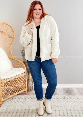 Call Me Cozy Jacket/Cardi - Ivory - LAST ONE FINAL SALE