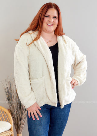 Call Me Cozy Jacket/Cardi - Ivory - LAST ONE FINAL SALE