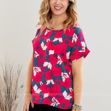Pave the Way Top - Hot Pink - LAST ONES FINAL SALE